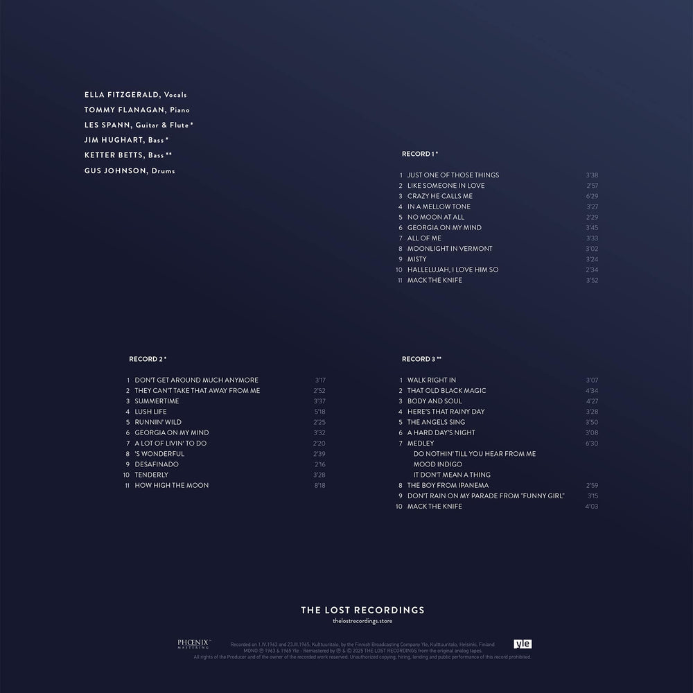 Live In Helsinki 1963 / 1965 - Sapphire Edition Clear Vinyl