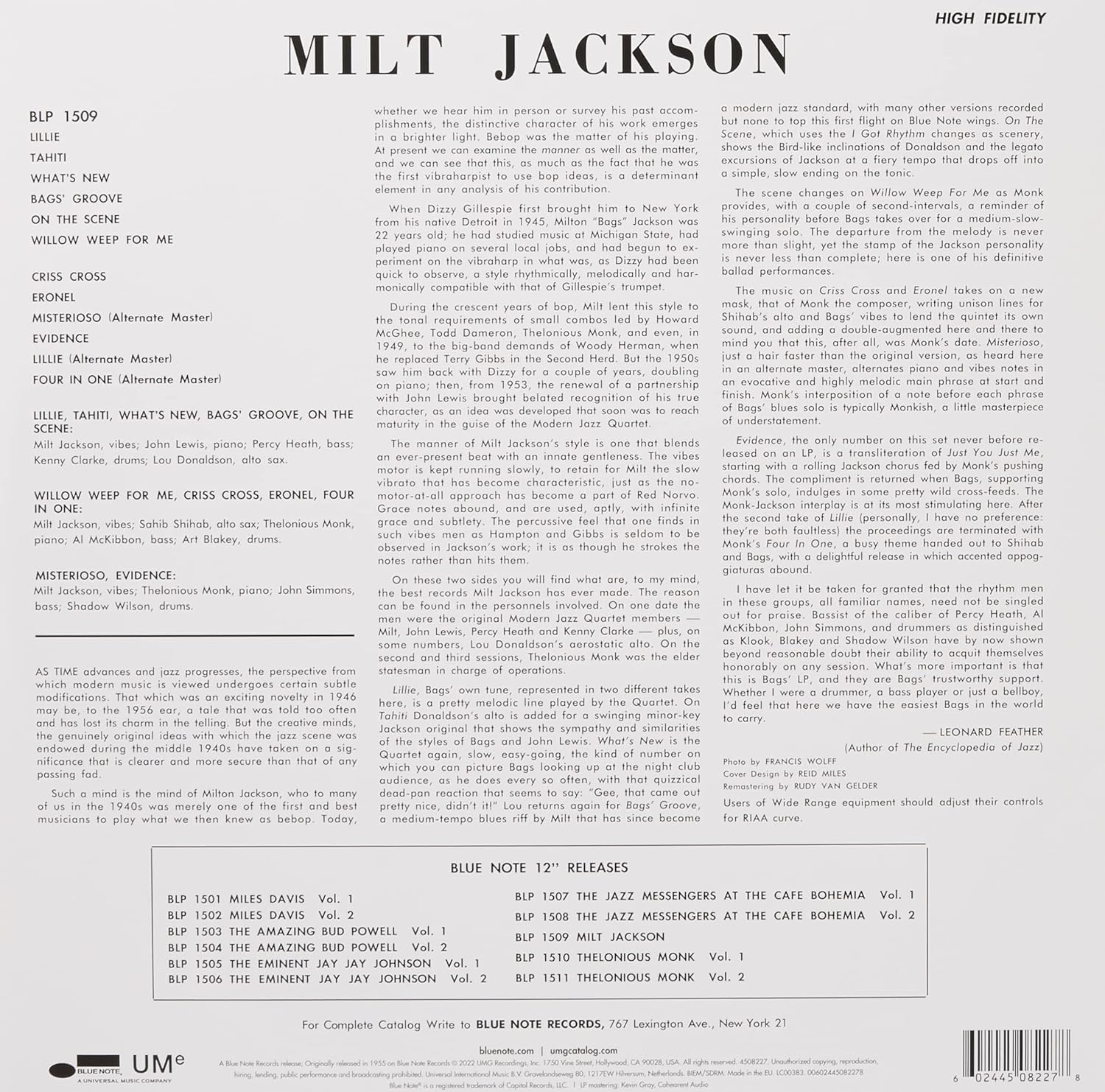 Milt Jackson & The Thelonious Monk Quintet