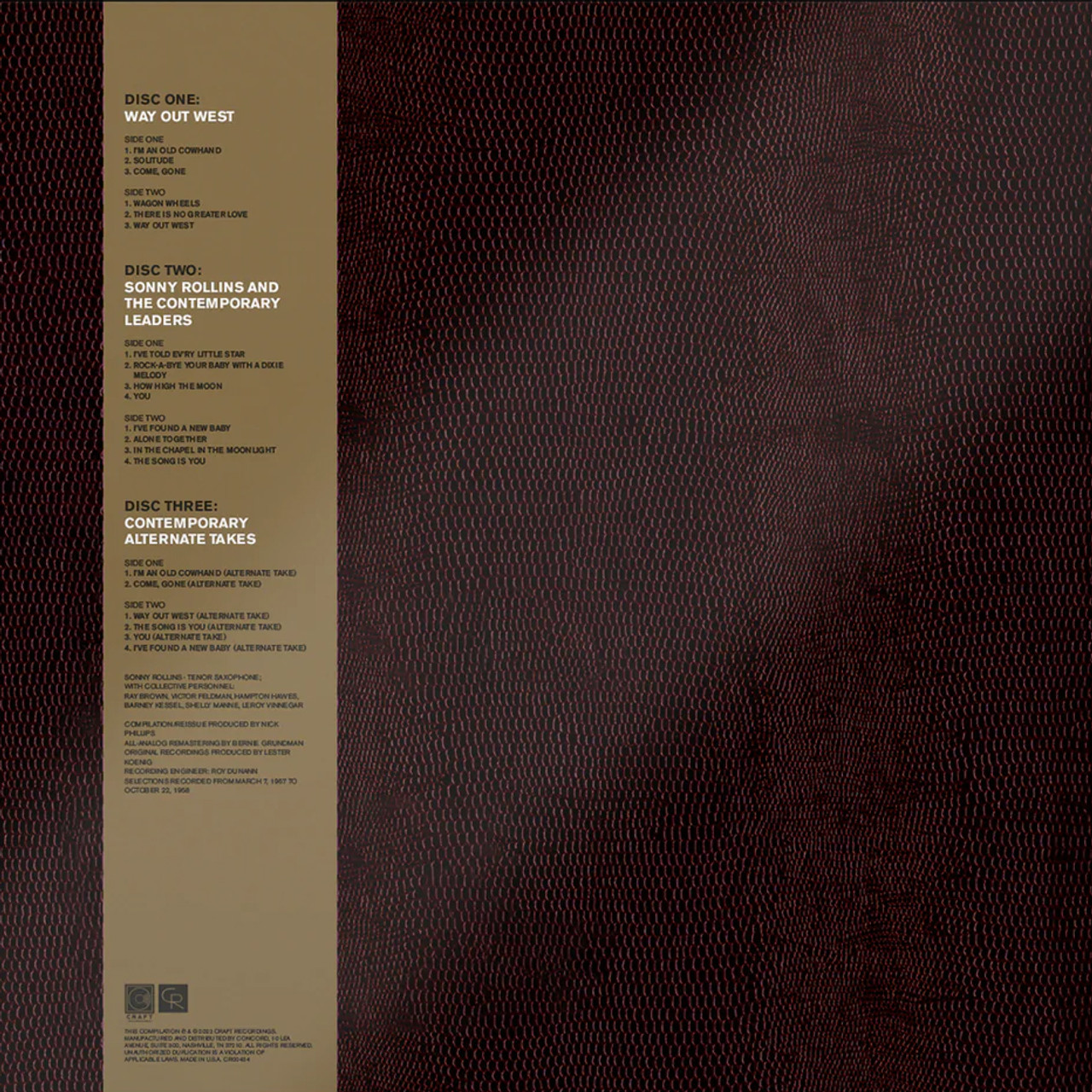 Go West ! - The Contemporary Records Albums - Box Set (3 LP)