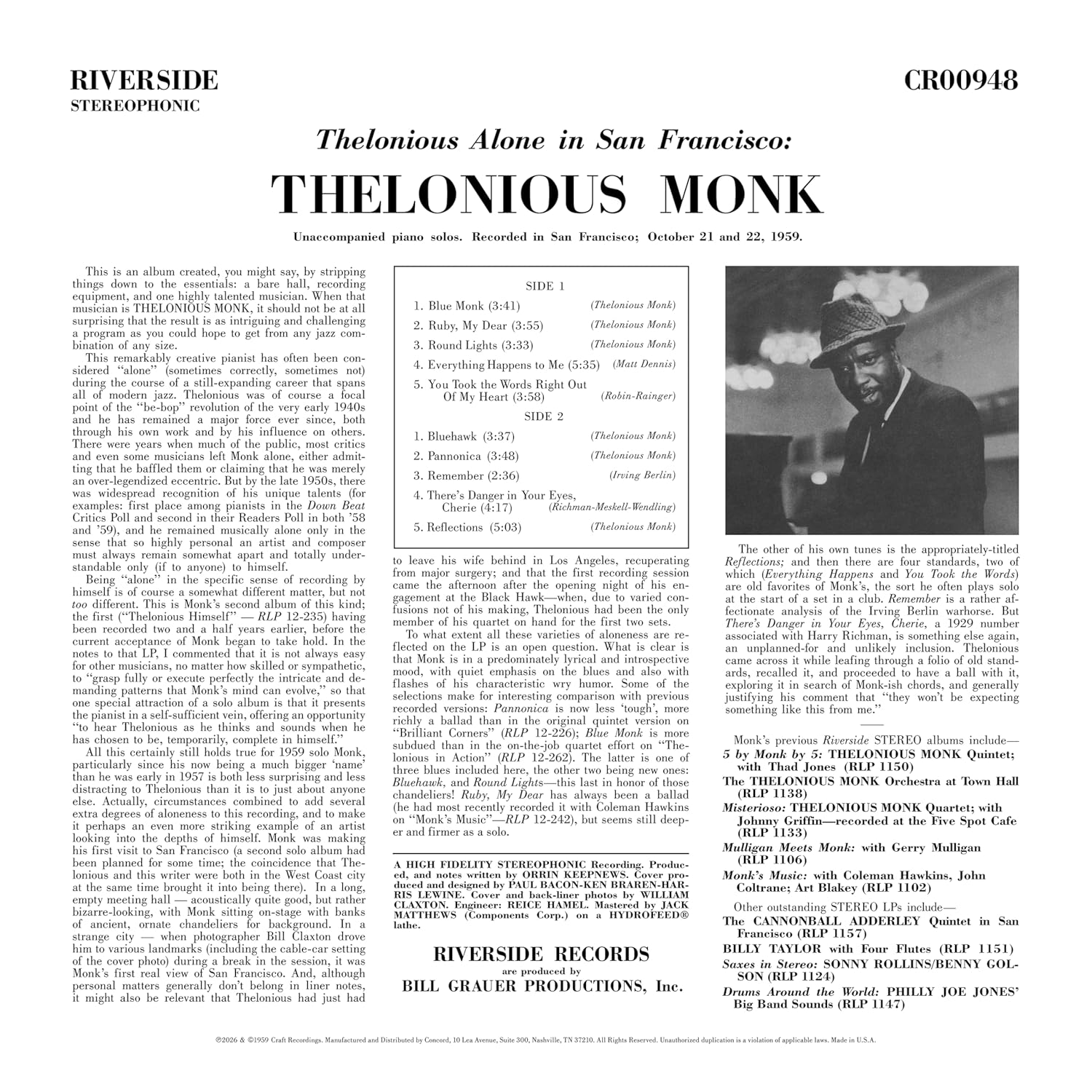 Thelonious Alone In San Francisco